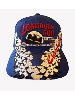 Longhorn 500 Texas Motor Speedway 1999 Snapback Hat Embroidered Blue Adjustable